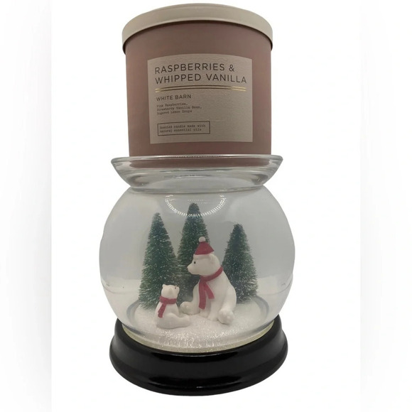 BATH & BODY WORKS Christmas Bears Globe Three-Wick Candle Holder RETIRED NWT - Picture 2 of 4